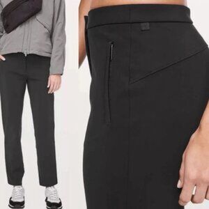 Lululemon Women's on the Move Black Travel Work Pants Stretch Comfort Sz X8